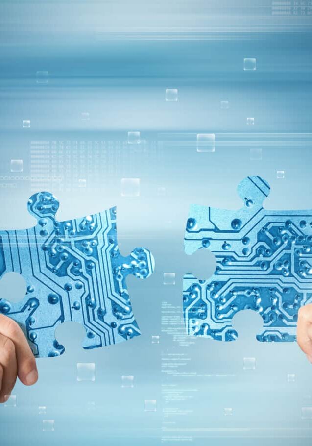 System integration concept Concept of system integration of two partner